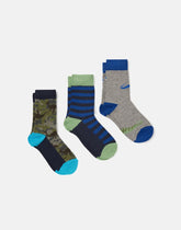 Joules Childrens Brilliant Bamboo 3 Pack Socks